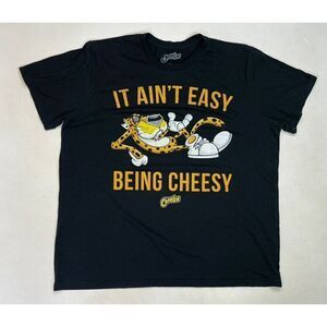 Cheetos Chester Cheetah Graphic T-shirt Men 2XLT Black Mad Engine Short Sleeve